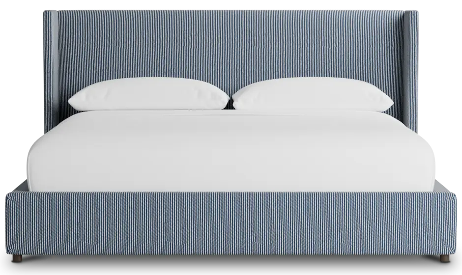 Captiva Lucy Navy 48" Upholstered Shelter Bed Captiva Lucy Navy 48" Upholstered Shelter Bed