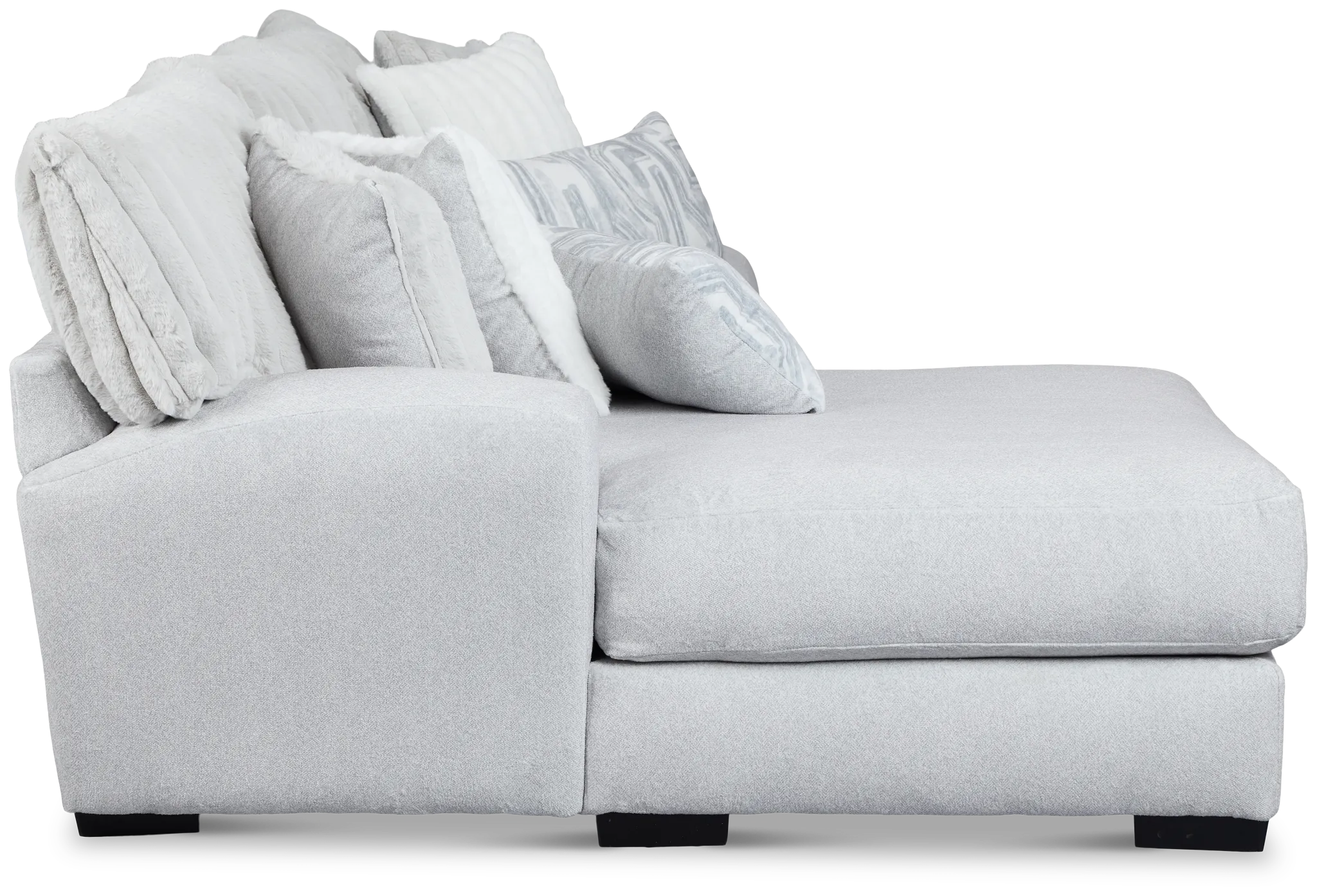 Kylie Light Gray Fabric Left Chaise Sectional