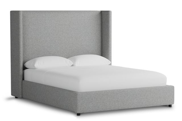 Captiva Suave Gray 60" Upholstered Shelter Bed