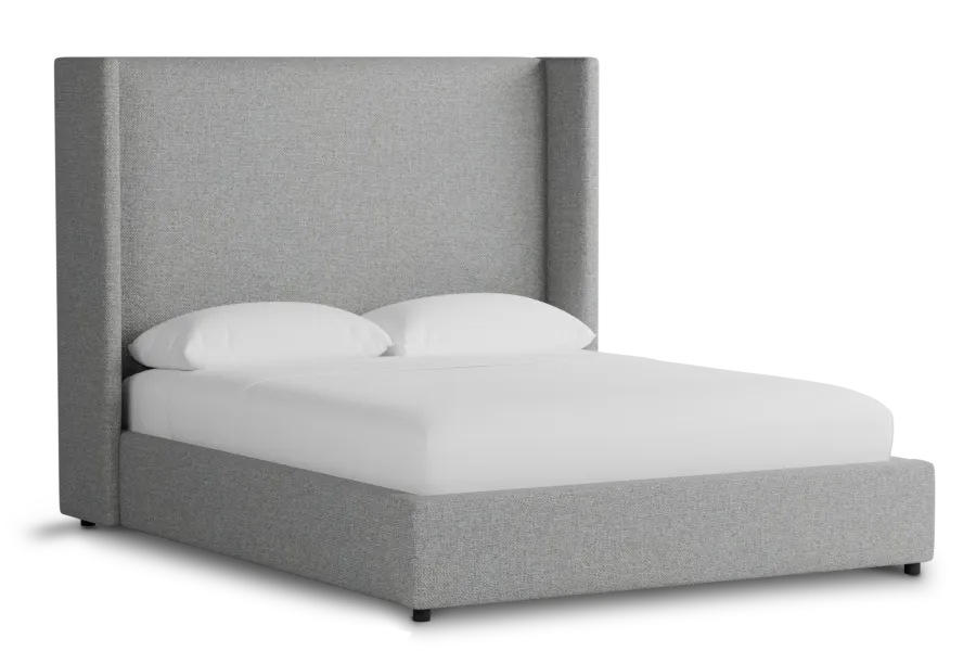 Captiva Suave Gray 60" Upholstered Shelter Bed