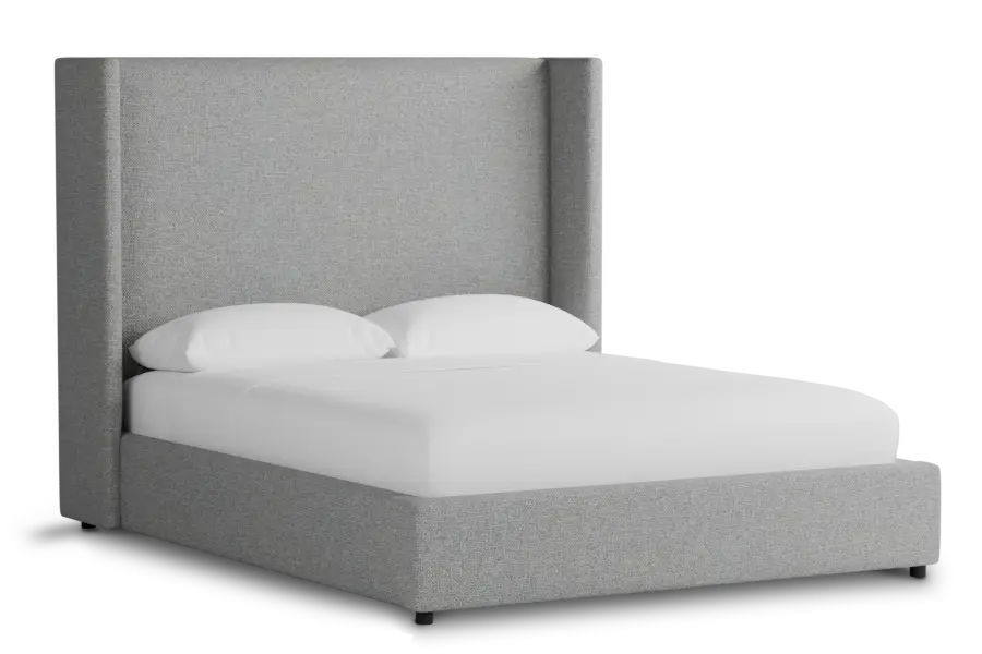 Captiva Suave Gray 60" Upholstered Shelter Bed Captiva Suave Gray 60" Upholstered Shelter Bed