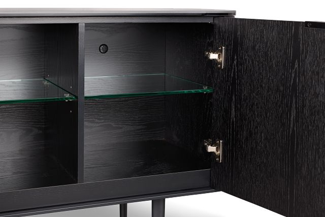 Kayden Black Four-door Cabinet