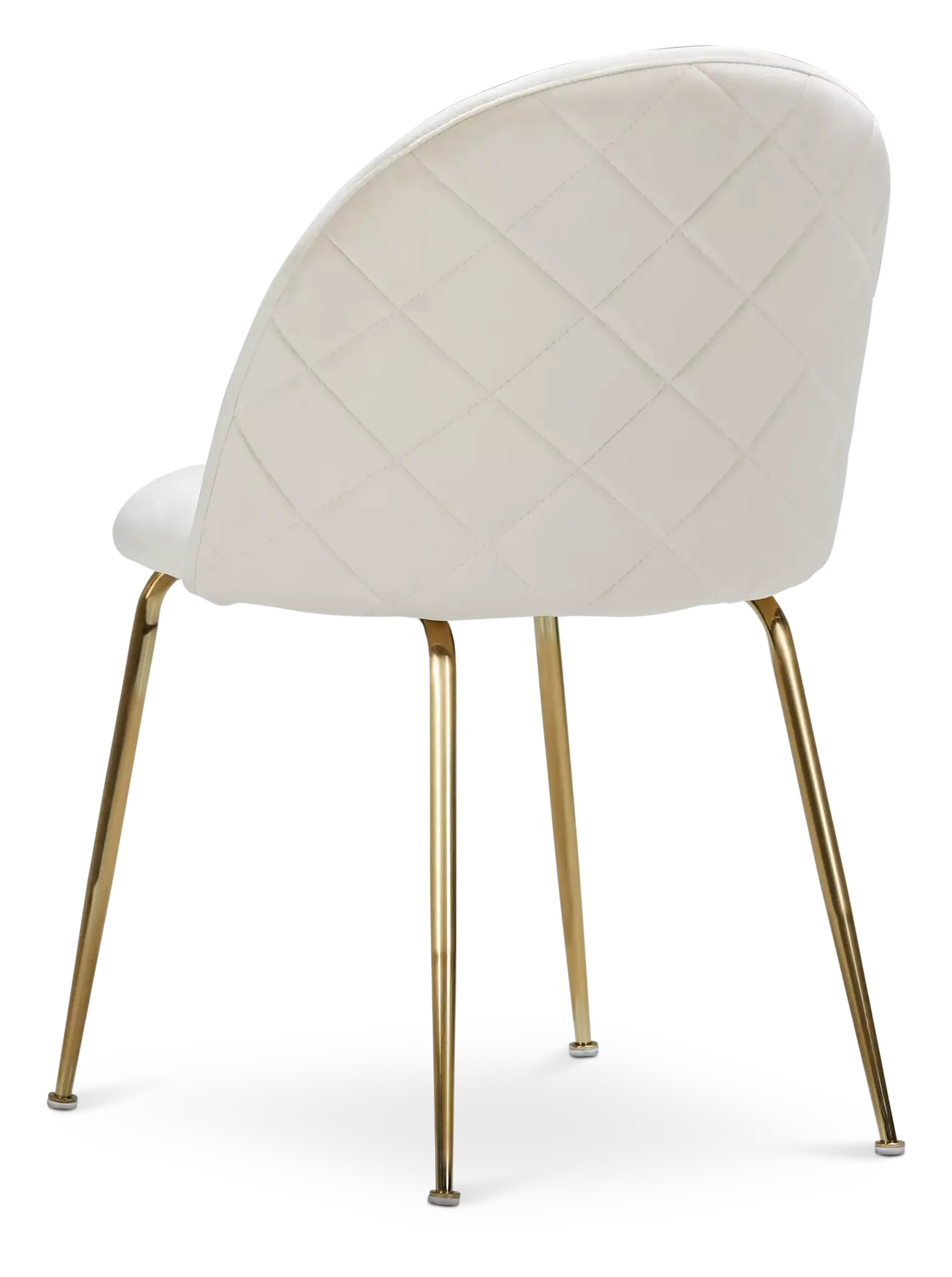 Capri Ivory Velvet Upholstered Side Chair W/ Gold Legs Capri Ivory Velvet Upholstered Side Chair W/ Gold Legs