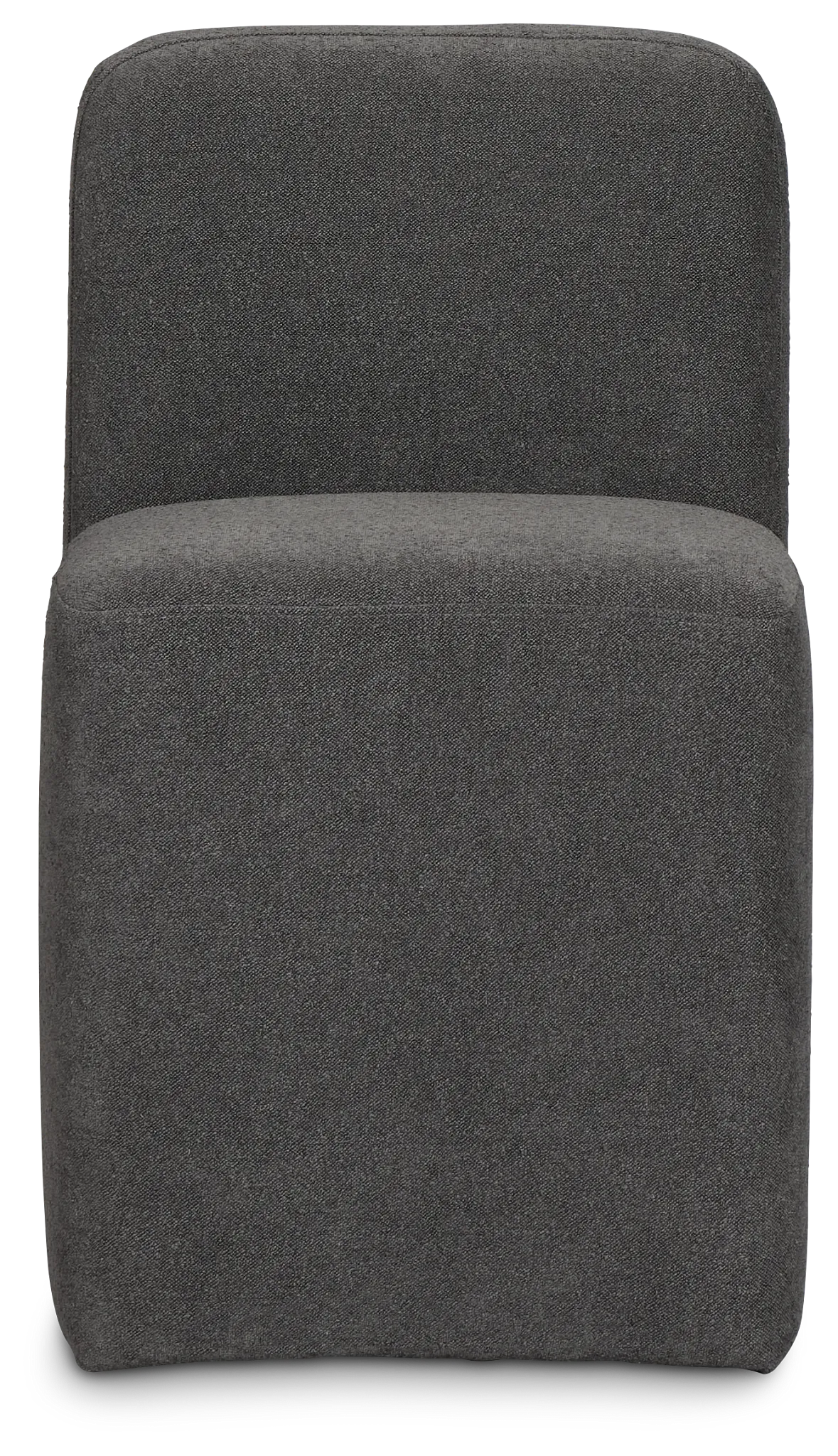 Rex Dark Gray Castored Upholstered Side Chair