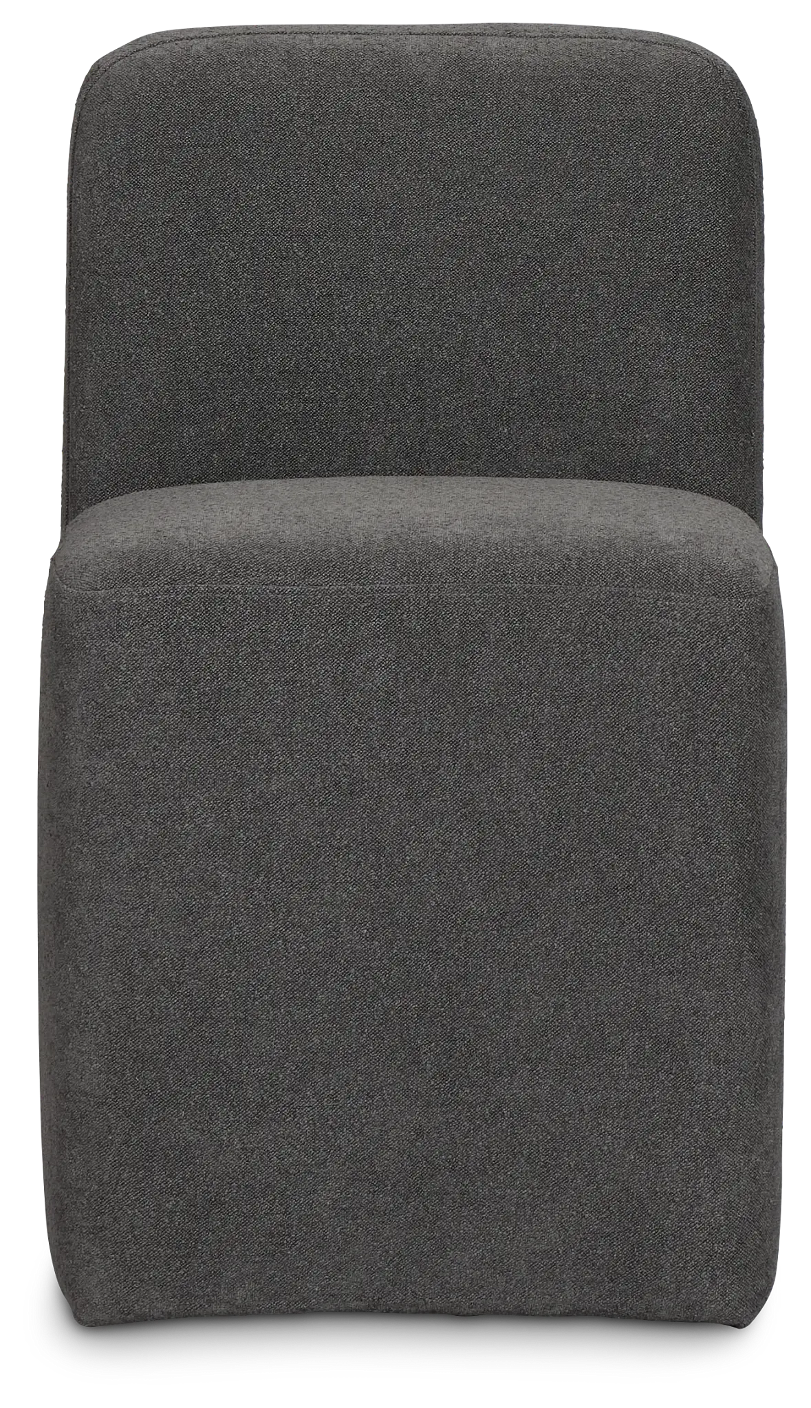 Rex Dark Gray Castored Upholstered Side Chair Rex Dark Gray Castored Upholstered Side Chair