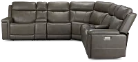 Jayden Gray Micro Large Triple Power Reclining Two-arm Sectional