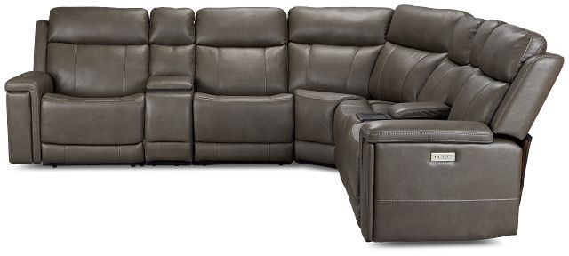 Jayden Gray Micro Large Triple Power Reclining Two-arm Sectional