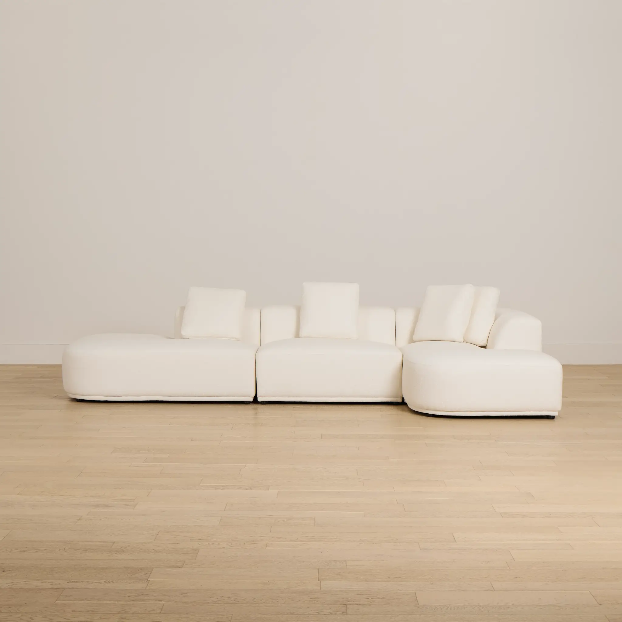 Catalina White Fabric Small Right Chaise Sectional Catalina White Fabric Small Right Chaise Sectional