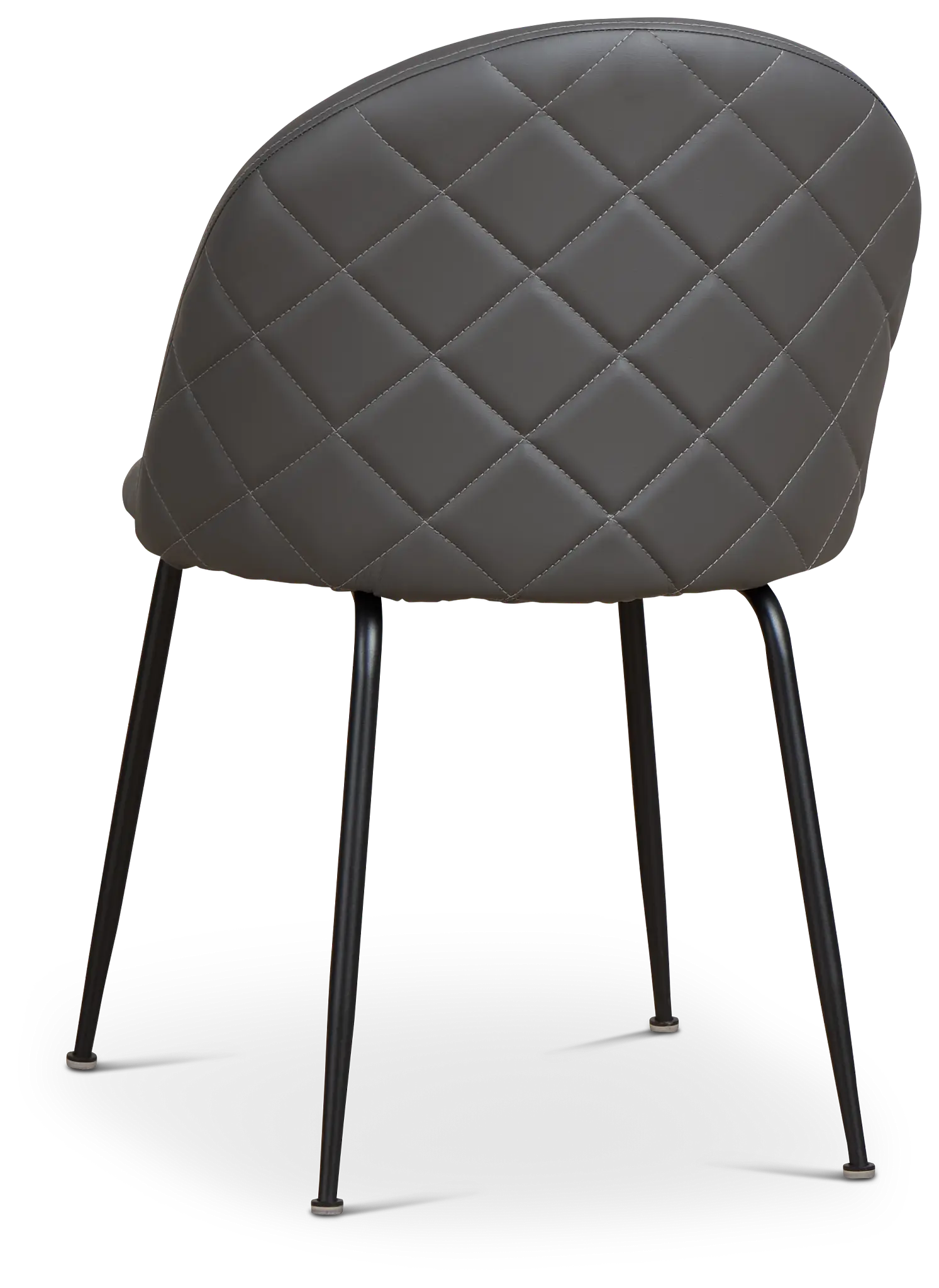Capri Dark Gray Micro Upholstered Side Chair W/ Black Legs Capri Dark Gray Micro Upholstered Side Chair W/ Black Legs