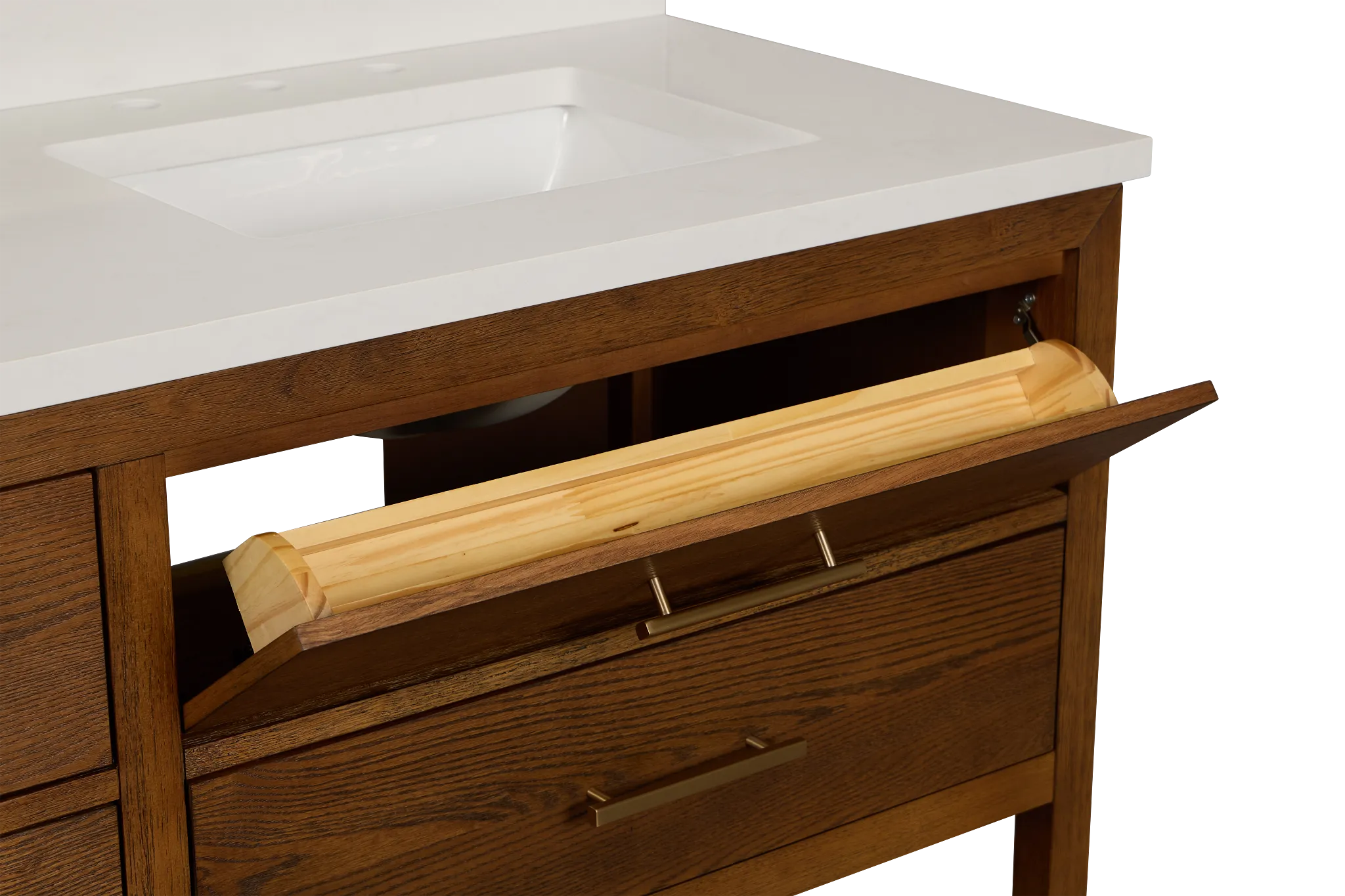 Alden Mid Tone 60" Double Bathroom Vanity