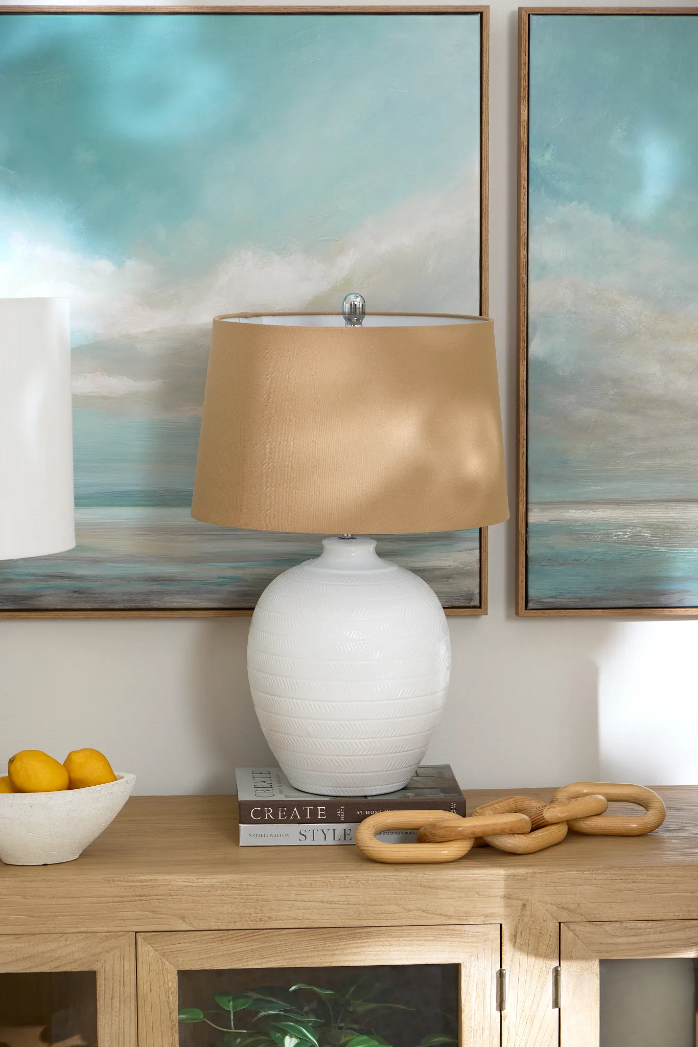 Casper Light Beige Table Lamp