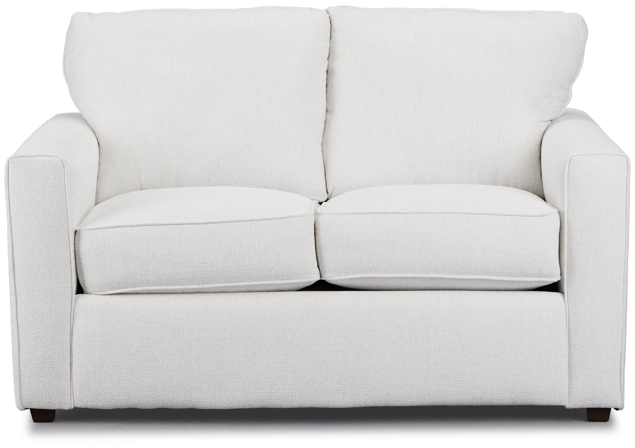 Avalon White Fabric Loveseat
