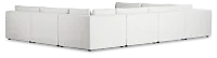 Destin Sutton White Fabric 8-piece Modular Sectional