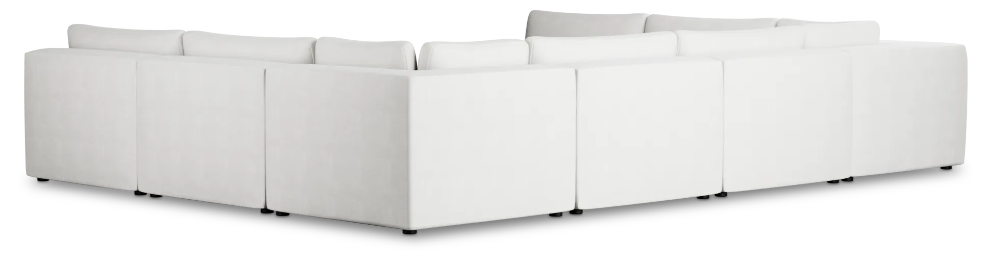Destin Sutton White Fabric 8-piece Modular Sectional