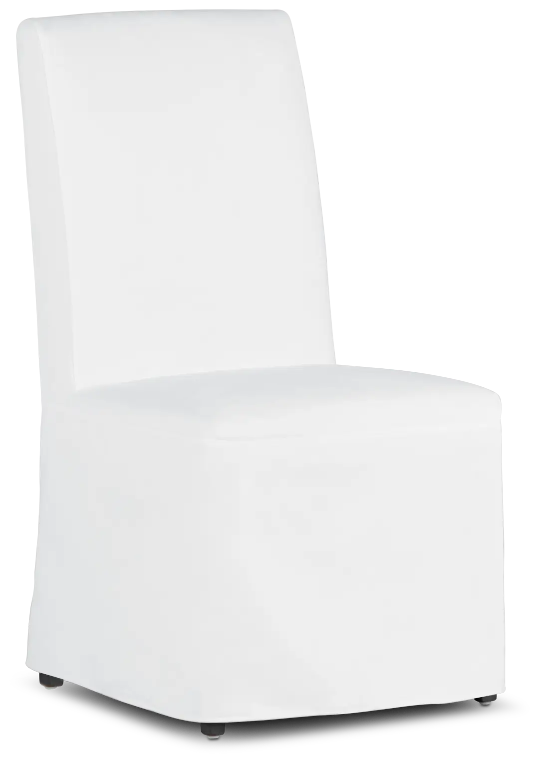Harbor White Long Slipcover Chair With Dark-tone Leg Harbor White Long Slipcover Chair With Dark-tone Leg