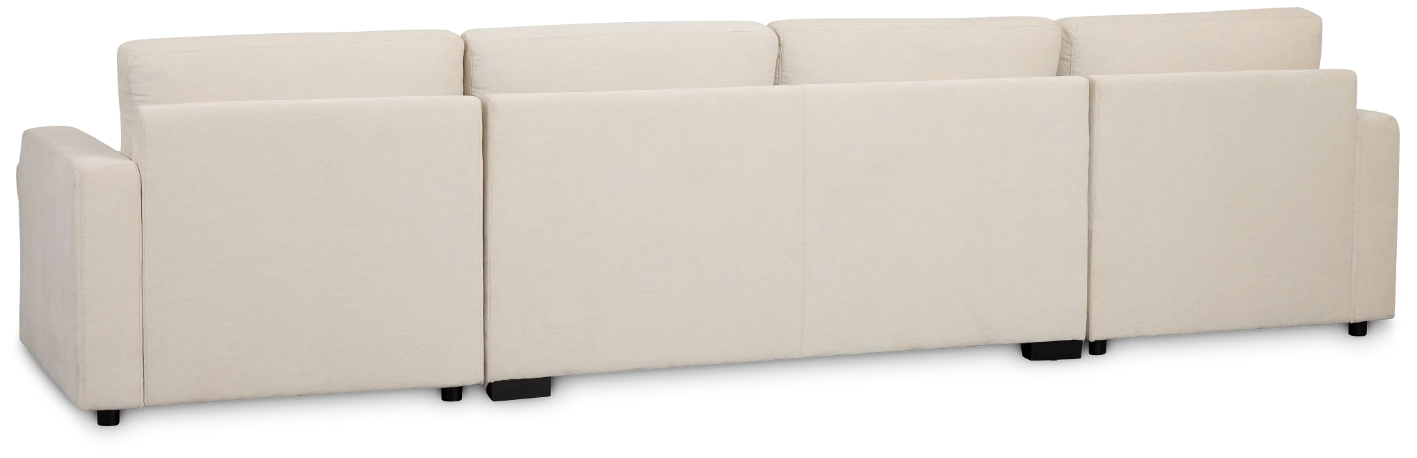 Addie Beige Fabric Double Chaise Sleeper Storage Sectional