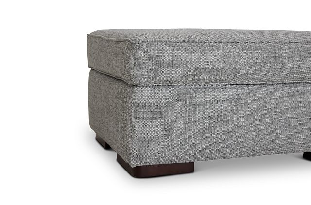 Austin Gray Fabric Ottoman