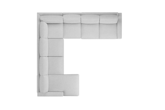 Edgewater Suave White Large Left Chaise Sectional