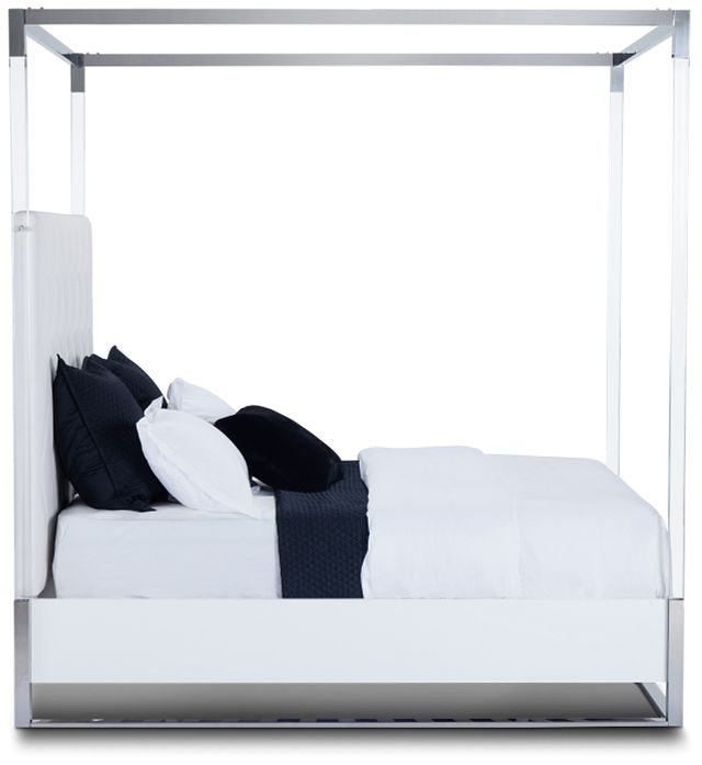 Miami White Uph Canopy Bed