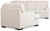Sinclair Light Beige Fabric Left Cuddler Innerspring Sleeper Sectional