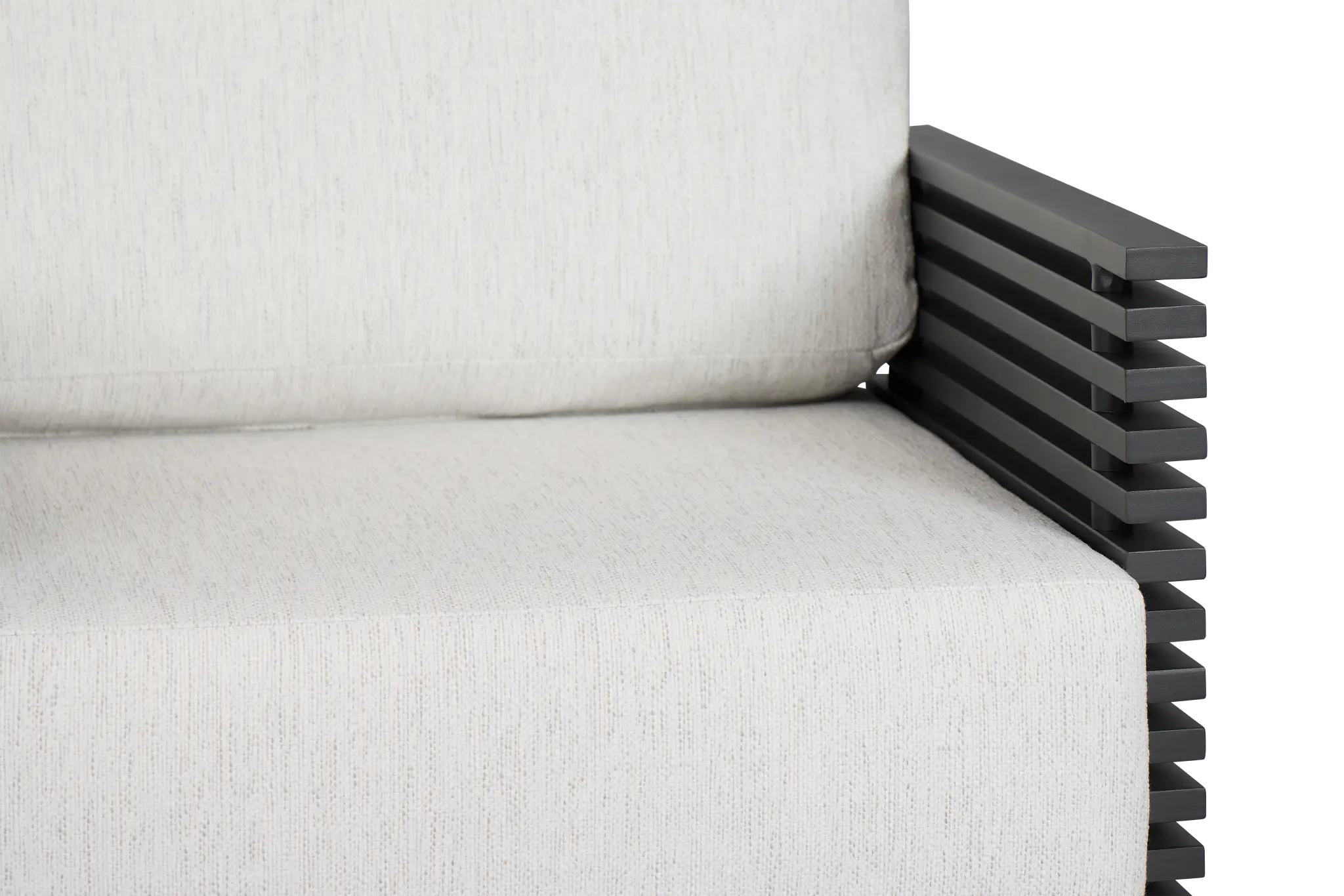 Monterey Black Aluminum Chair With Light Gray Cushions Monterey Black Aluminum Chair With Light Gray Cushions