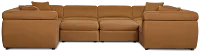 Aria Medium Brown Micro Immersive 10-piece Modular Sectional W/4 Speakers