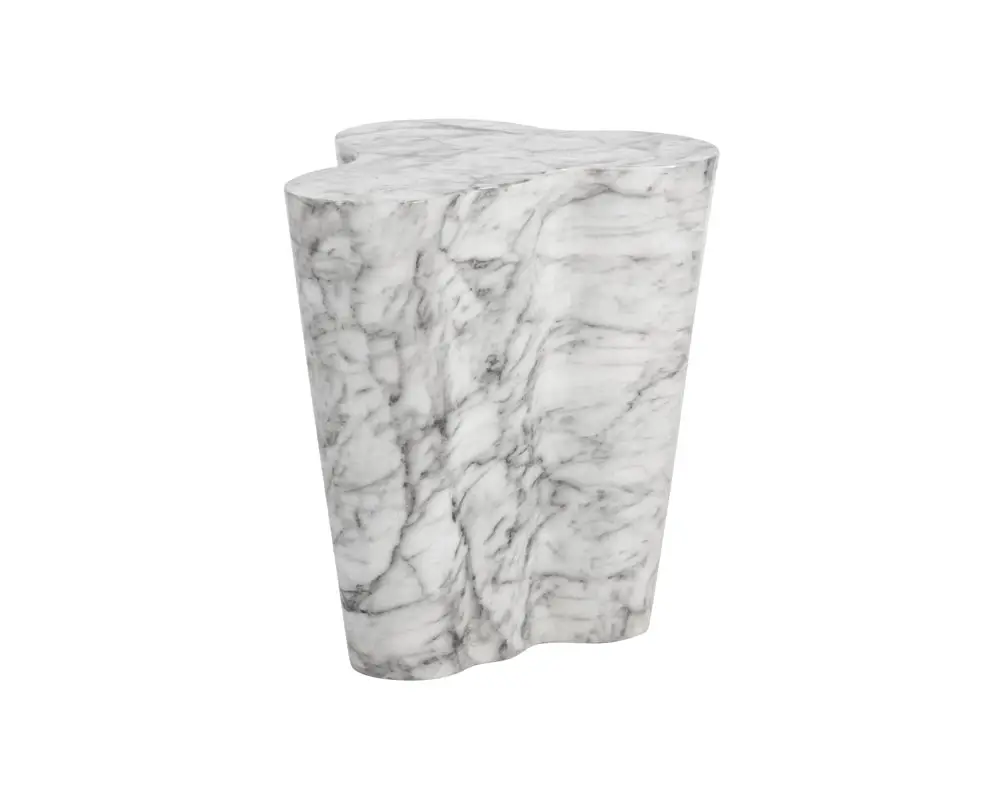 Aviva Light Gray Marble End Table Aviva Light Gray Marble End Table