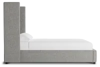 Captiva Linen Gray 60" Upholstered Shelter Bed