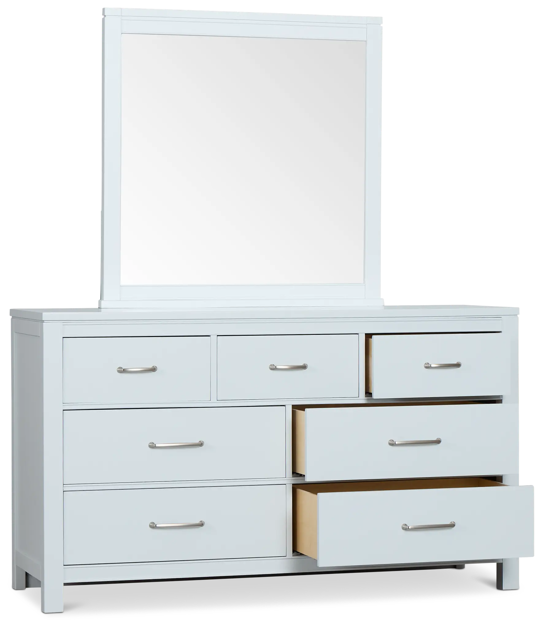 Carolina Light Blue Dresser & Mirror Carolina Light Blue Dresser & Mirror