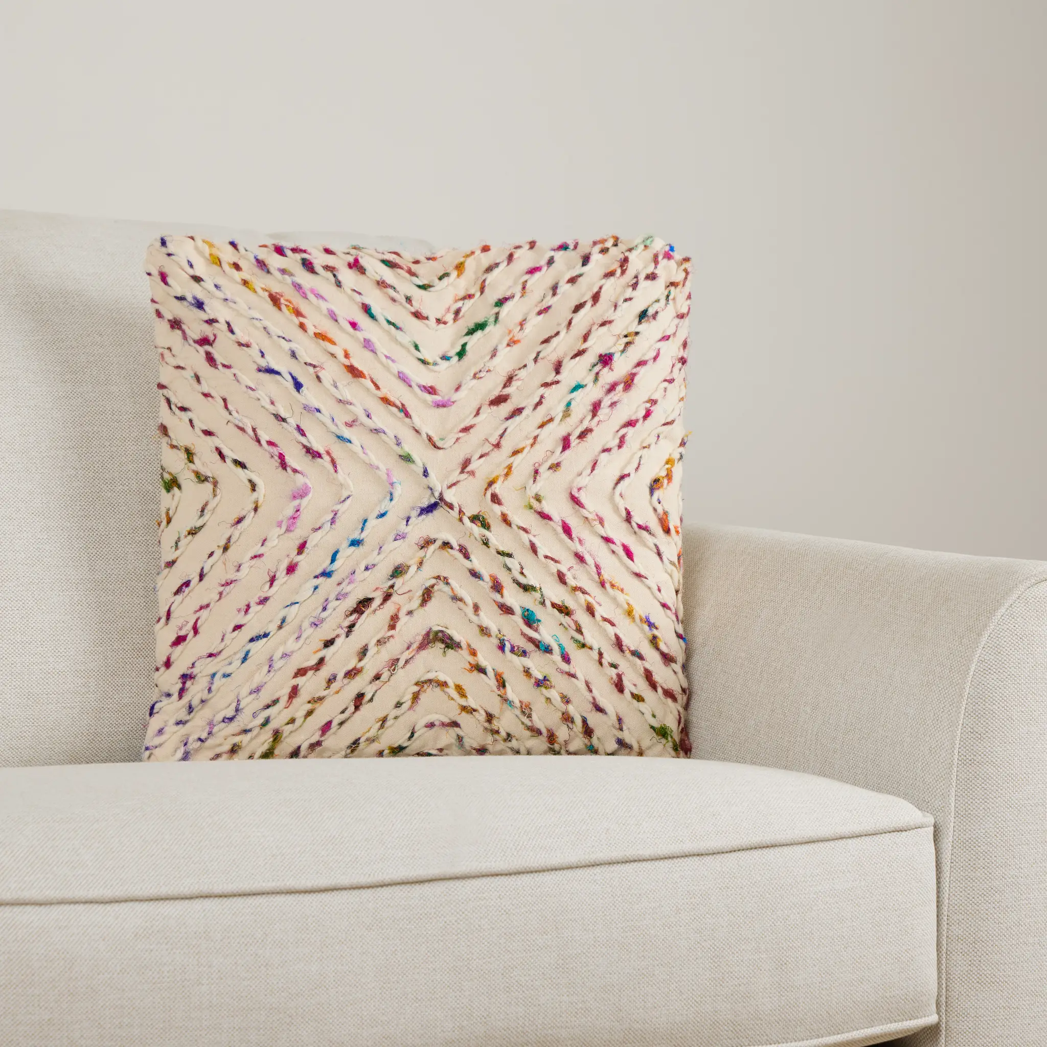 Vargas Multicolored Square Accent Pillow Vargas Multicolored Square Accent Pillow