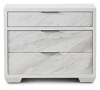 Ocean Drive White Marble Nightstand