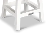 Barbados White Square Accent Table