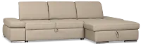 Eden Gray Micro Right Chaise Sleeper Sectional