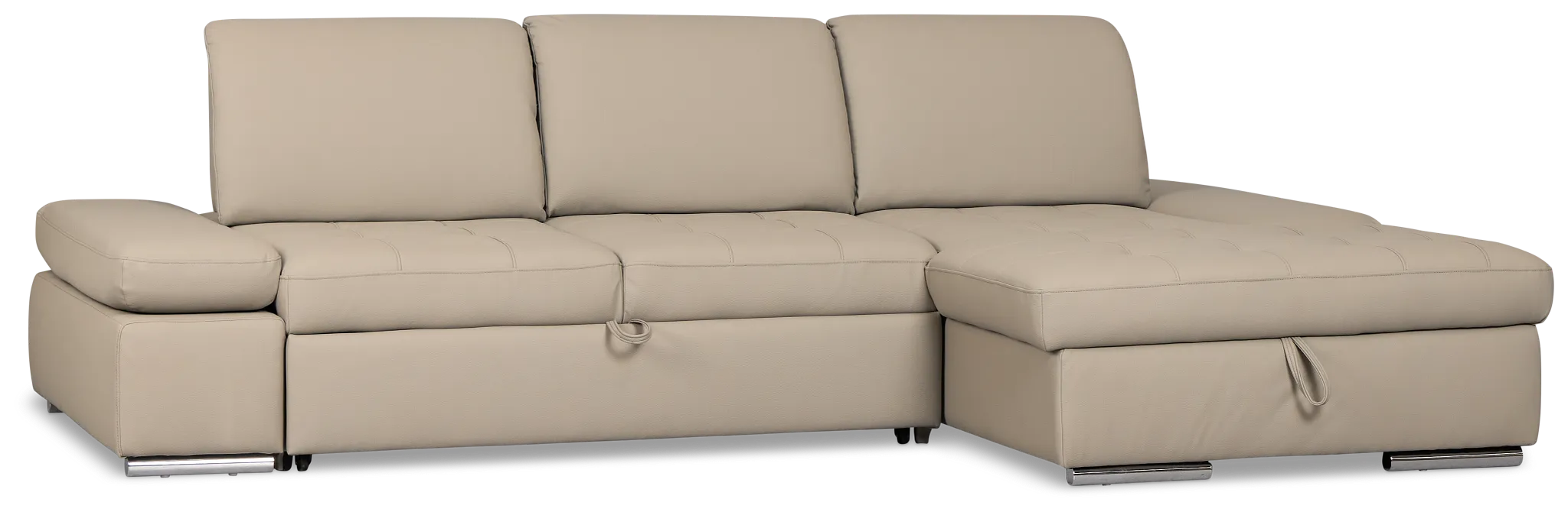Eden Gray Micro Right Chaise Sleeper Sectional
