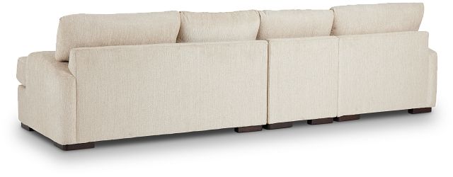 Alpha Beige Fabric Small Left Chaise Sectional