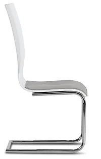 Pavia Two-tone Chrome Upholstered Side Chair