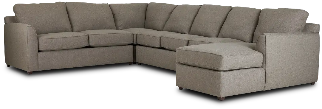 Asheville Brown Fabric Large Right Chaise Sectional Asheville Brown Fabric Large Right Chaise Sectional