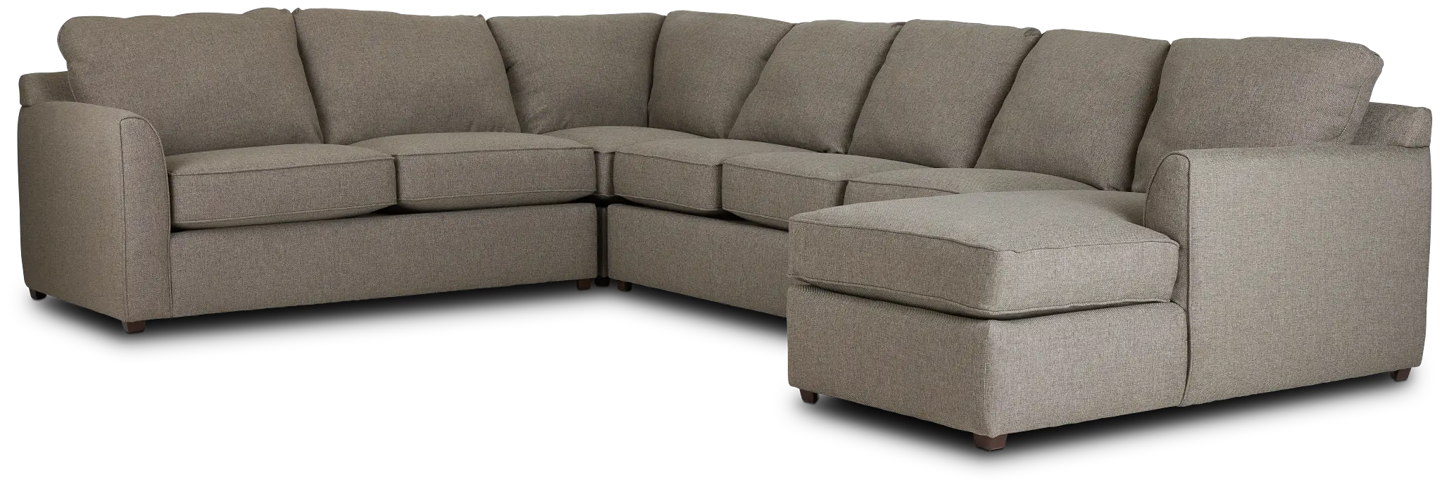 Asheville Brown Fabric Large Right Chaise Sectional Asheville Brown Fabric Large Right Chaise Sectional