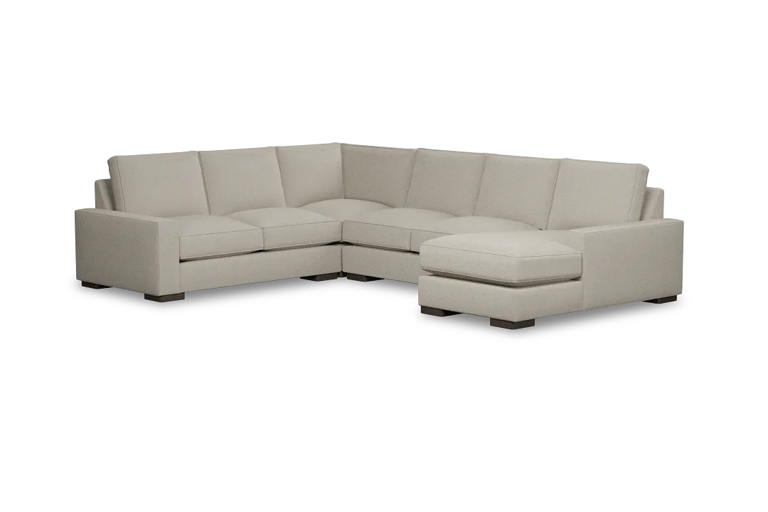Edgewater Peyton Beige Medium Right Chaise Sectional