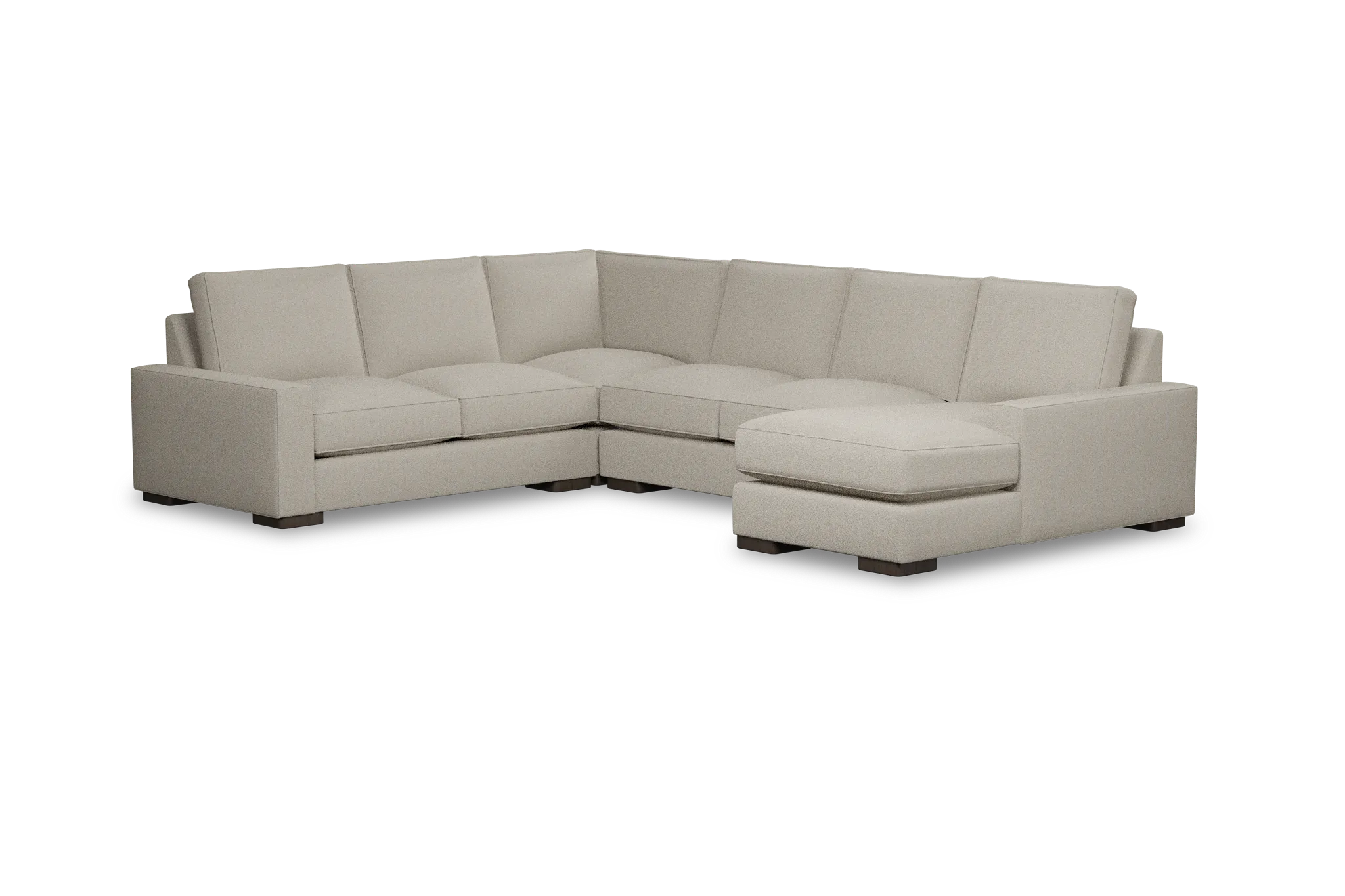 Edgewater Peyton Beige Medium Right Chaise Sectional