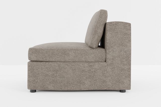 Destin Elite Brown Fabric Armless Chair