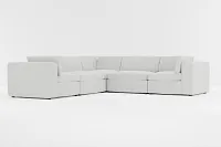 Destin Delray Pewter Fabric 5-piece Modular Sectional