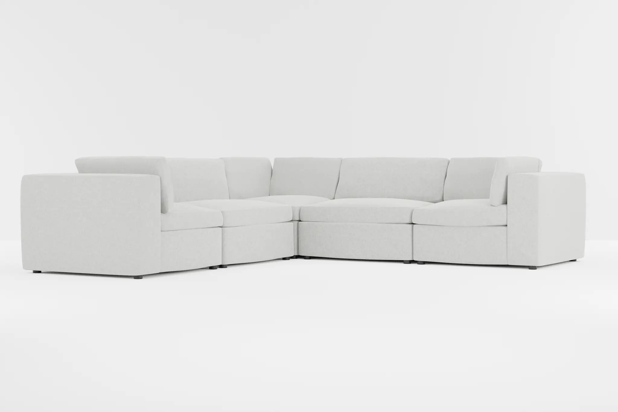 Destin Delray Pewter Fabric 5-piece Modular Sectional Destin Delray Pewter Fabric 5-piece Modular Sectional