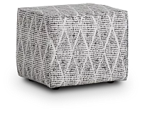 Foster Black Indoor/outdoor Accent Ottoman