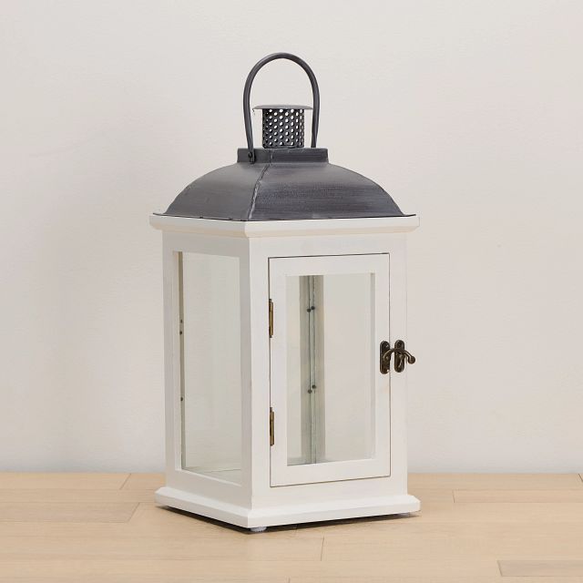 Greensville White Medium Lantern