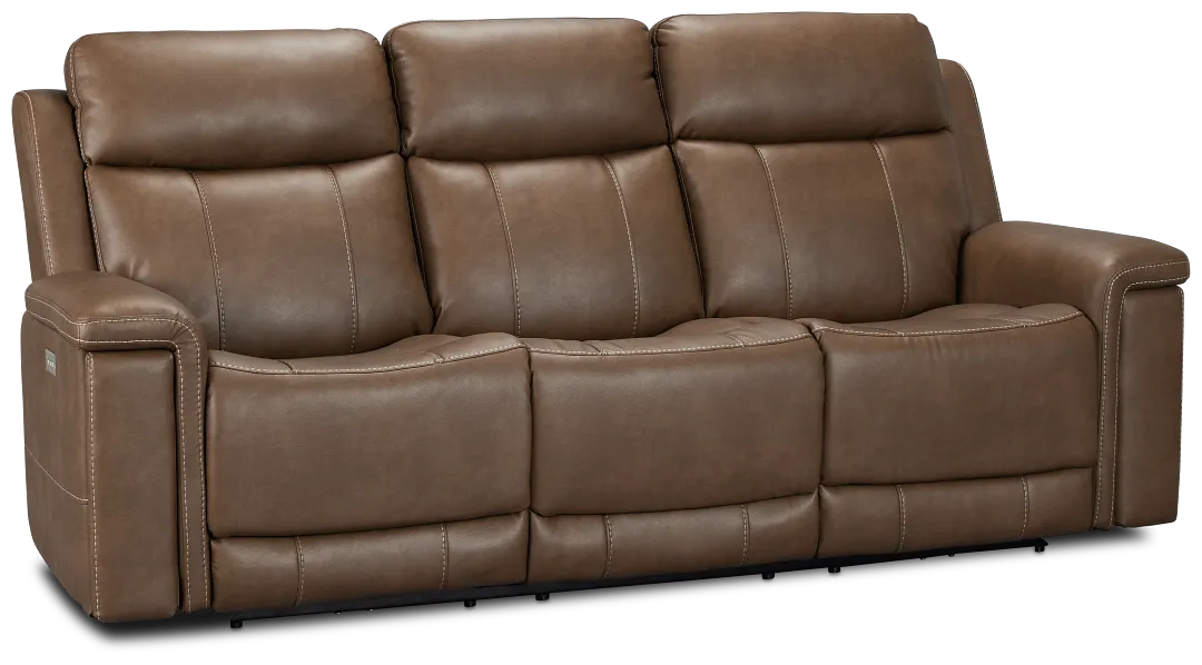 Jayden Brown Micro Power Reclining Sofa
