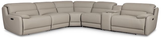 Jett Gray Micro Medium Triple Power 2-arm Sectional