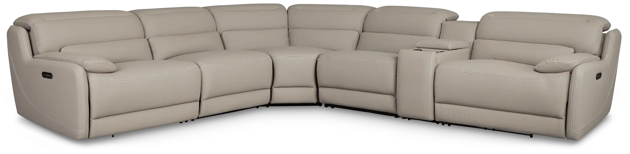 Jett Gray Micro Medium Triple Power 2-arm Sectional Jett Gray Micro Medium Triple Power 2-arm Sectional