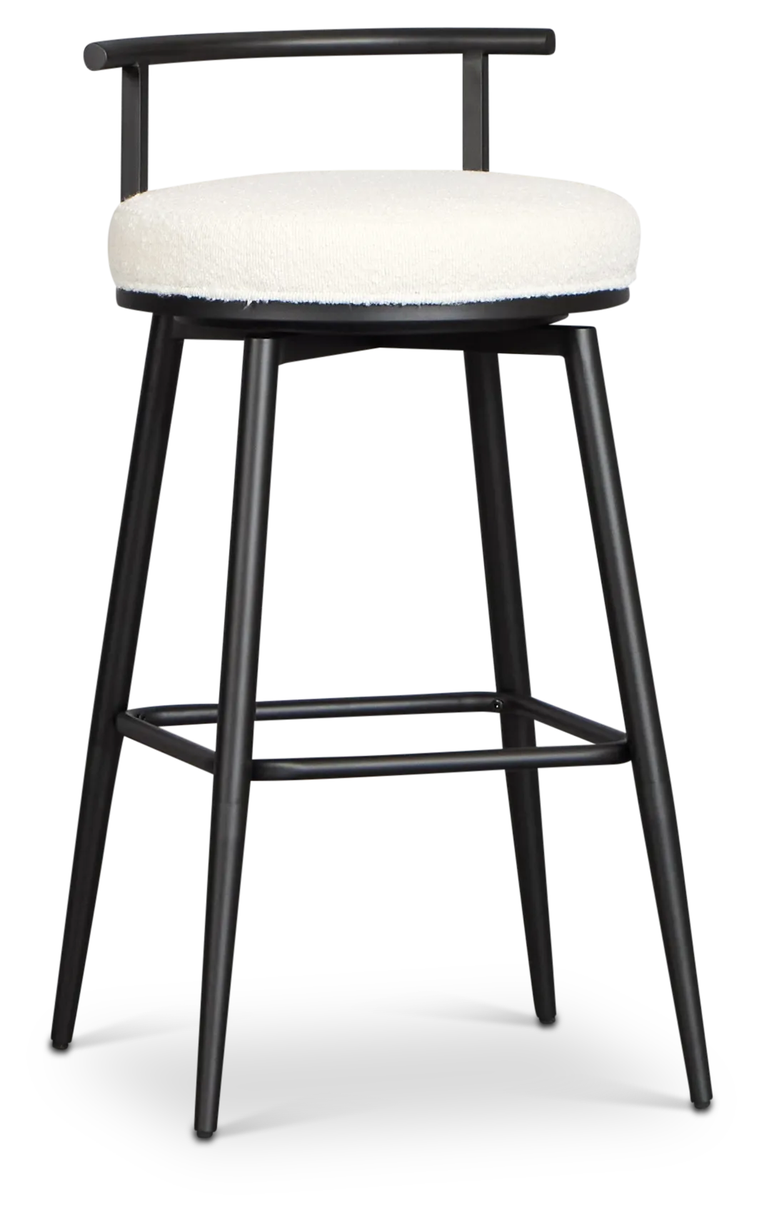 Osaka Black Fabric Adjustable Upholstered Swivel Barstool