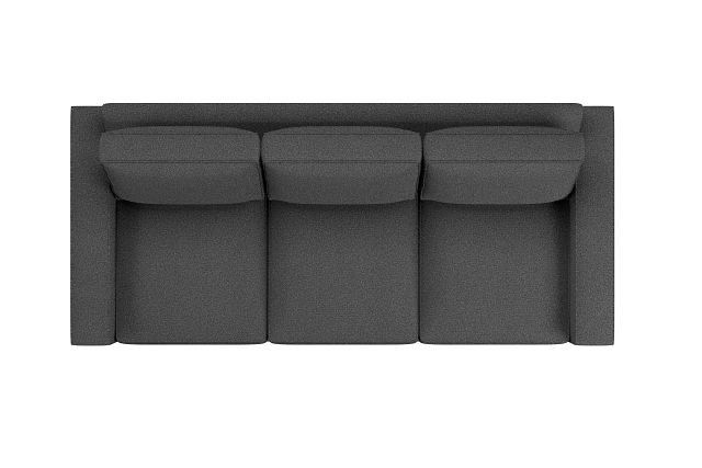 Edgewater Delray Dark Gray 96" Sofa W/ 3 Cushions